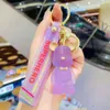 Wholesale Cartoon Cute Action Figure Keychain Crystal Bear Car Key Bag Decoration Keychain for Women and Men