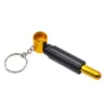 60mm Metal Pipe Color Battery Shape Keychain Removal Portable Metal Pipe Smoking Accessories Wholesale