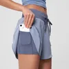 Shorts pour femmes séchage rapide sport taille haute contraste Yoga Fitness pantalon course Tennis Mini