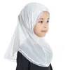 Ethnic Clothing Muslim Girls Kids Lace Amira Hijab Islamic Scarf Shawls Soft