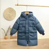 Para baixo casaco inverno crianças meninas casacos longos crianças meninos jaquetas moda grossa com capuz pato branco snowsuit 2 14y adolescentes casaco parkas 231218