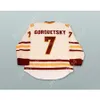 Custom Gorodetsky 7 ASU White Hockey Jersey New Top Sched S-M-L-XL-XXL-3XL-4XL-5XL-6XL