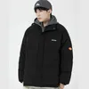 Herren-Daunenparkas, gefälschte zweiteilige Baumwolljacke, Winter, lockere, verdickte Kleidung, Hongkong-Stil, trendiger Streetwear-Brotservice-Parka-Mantel 231219