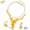 Hochzeit Schmuck Sets ANIID Dubai 24K Gold Überzogene Halskette Ohrring Set Für Frauen Arabisch Äthiopischen Nigerian Party Choker Schmuck geschenke 231219