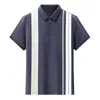 남자 T 셔츠 도착 패션 슈퍼 큰 여름 청소년 폴로 스트라이프 짧은 슬리브 티셔츠 플러스 크기 XL 2XL 3XL 4XL 5XL 6XL 7XL 8XL