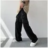 Pantalons pour hommes Foufurieux Casual Hommes Cargo Coton Pantalon Lâche Femmes Mens Cordon Salopette Multi Poche Droite Joggers