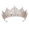 Princess Crown Wedding Bridal Mermaid King Queen Baroque Gold Crystal Crown Headband Birthday Women Hair Jewelry Tiara for Girls W308K