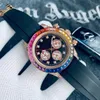 Designer Watch Men's 40mm Rainbow Diamond Watch High End Designer Watch 2813 Movement Automatic Mechanical Watch