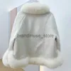 Piumino da donna Parka Vera pelliccia Cappotto di pelliccia di volpe naturale Caldo mantello allentato Giacca invernale Donna Piumino d'oca bianca Fodera interna Imbottitura Capispalla calda J231219