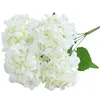 Dekorativa blommor hortensia gren Vit konstgjord falsk bukett blomma arrangemang för hem bröllop centerpieces dekoration