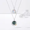 Pendant Necklaces Sterling Silver 925 Unique Design Star Couple Necklace Moon Stone Night Sky Chain Jewelry Women Lover