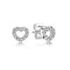 Brincos Colar Van Pandora S925 Pure Silver Love Series Brincos Noble Heart Entrelaçados Brincos de Coração (pan Family Brincos) 0zwu