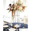 ヴィンテージフローラルポストのための10階の花瓶の透明なテーブルセンターピースのパーティーデコレーションセット