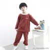 Pajamas Children's Pajamas Set Boys Girls Clothes Autumn Winter Long Sleeve Shirt+Pants 2Pcs Suit Warm Kids Pajamas Homewear