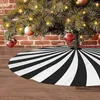 Christmas Decorations Tree Skirt Black And White Polar Fleece Lollipop Holiday For Festive Party Indoor Outdoor Xmas Ornaments