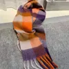 Lenços inverno cashmere cachecol mulheres design quente pashmina cobertor longo tassel feminino xale envolve grosso foulard bufanda 231219