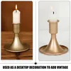 Candle Holders Christmas Table Decor Candlestick Retro Taper Holder Decorate Centerpiece Iron Candleholder Party Base