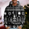 Men's Hoodies Christmas Hoodie Ethnic Printed Hooded Sweatshirt Spring Autumn Oversized Pullover Holiday Clothing Male Fashion Tops