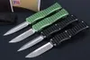 High End M7694 Auto Tactical Knife D2 Satin Blade CNC Anti-Slip 6061-T6 Handle EDC Pocket Gift Knives With Nylon Bag