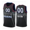 Kids Tyrese Maxey Joel Embiid Basquete Jersey Allen Iverson Julius Erving Sixer Matisse Thybulle 2023 2024 City White Edition Retro Camisa Azul 21 0 3