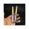 Packing Bottles Wholesale 100Pcs 8Ml Lipstick Container With Crown Lid Transparent Lip Gloss Tube Balm Bottle Cosmetic Drop Delivery O Dhuuy