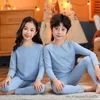 Pyjamas Thermounterwäsche Jungen 37 Konstante Temperatur Mädchen Pyjama Set Herbst Winter Kinder Lange Unterhosen Kinderpyjamas für 4 6 8 9 12 Jahre