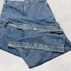 Männer Jeans JNCO Y2K Große Tasche Harajuku Hip Hop Grafik Retro Blau Baggy Denim Hosen Männer Frauen Goth Breite Hosen streetwear 231219