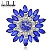 Intero-Grande rosso blu strass spille bouquet da sposa fiori spilla spille per le donne gioielli di moda economici vestiti accessor201j