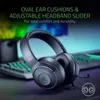 Écouteurs pour téléphones portables Kraken X Gaming Headphone 7.1 Surround Sound Casque avec microphone cardioïde pliable 40mm Driver Unit Headphones 231218