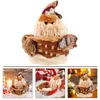 Plates Candy Storage Basket Christmas Party Gift Holder Xmas Snowman Patterned Ornament For Home Decoration
