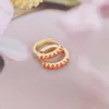 Boucles d'oreilles créoles en Zircon cubique multicolore plaqué or pour femmes, bijoux, vente en gros