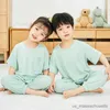 Pyjamas Ensembles de pyjamas pour enfants Été 2023 Vêtements de nuit pour enfants Pyjamas modaux pour enfants Ensemble de vêtements pour bébés respirants Sous-vêtements pour tout-petits