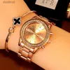 Relógios femininos relógios femininos geneva clássico luxo strass relógio feminino relógios senhoras moda relógio de ouro reloj mujer montre femmel231217