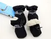 Vêtements de chien 4pcs / Set Bottes pour animaux de compagnie réglables Chaussures imperméables antidérapantes Anti-Skid Hiver Neige chaude pour chats