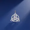 Charms 5pcs/Lot Amulet Pendants Stainless Steel Celtic Knots For Jewelry Making Wholesale Necklace Keychain Diy Accessory