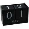 Decorative Objects Figurines Black Desktop Calendar Desk Accessories Wooden Perpetual Blocks Wood Decor Women 231219