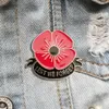 Pins Brooches RSHCZY Red And Purple Poppies For Women Vintage Enamel Pins Backpacks Hat Bag Jewelry Gift Scarf Buckle256k