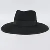 Brede Rand Hoeden Emmer Hoeden Klassieke Britse Mannen Wol Fedora Hoed Voor Dames Jazz Wollen Herfst Winter Vilten Hoeden Groothandel drop 231218