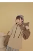 Men's Hoodies Sweatshirts 4XL Harajuku Aesthetic Bear Anime Hoodie Women Korean Kawaii Crewneck Long Sleeve Oversize Streetwear Kpop Y2K Winter Cloth Top 231219