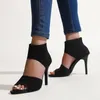 Sandálias 2023 primavera verão mulheres designer de malha salto alto aberto senhoras sexy festa sapatos leopardo impressão stilettos