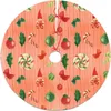 Christmas Decorations Xmas Cute Candy Merry Tree Skirt Holly Cake Vintage Red Cozy Decor Mat Ornaments For Holiday Decoration