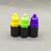 Storage Bottles 300pcs 5ML Plastic Empty Black Squeezable Dropper Portable Eye Liquid Bottle Containers With Screw Cap And Plug