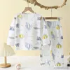 Pajamas Soft Breathable Cotton Baby Children Pajamas Set Cute Cartoon Long Sleeve Home Sleepwear Set for 0-5 Years Old