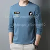 مصمم القمصان للرجال T Shirt Fashion Crewneck Pullover Men Short Sleeve Tees Solid Long Long Sleeve Tshirt Base Shirt Top Aob0