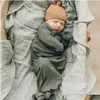 Sleeping Bags Slee Knotted Baby Gown Cotton Born Ddle Blanket Bag Kids Girl Boy Gowns 231124 Drop Delivery Maternity Nursery Bedding Dhfya