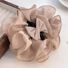 Hair Clips Large Chiffon Claw Clip Bow Vintage Fluffy Size Black Fabric Ribbon Flower Jaw Clamp Accessories For M0F4