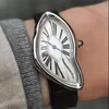 Polshorloges heren horloge alien crash smelt twist punk trend uniek ontwerp kwarts reloj hombre voor mannen