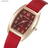 Dameshorloges Fashion rechthoek Women Watches Qualities Ladies polshorloges Quartz lederen klok 2023 Bayan Kol Saati vrouwelijke jurk Watch Giftl231217