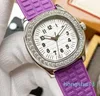 Montre de créateur pour femmes, montre de luxe de haute qualité, incrustation de diamants, liaison en résine