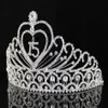 Janefashions Quinceanera Sweet 15 15 15 번째 생일 파티 코로나스 DE Clear White Austrian Rhinestone Tiara Crown Y200807270V